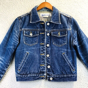 Express Bleus Jacket Small Womens Girls Button Pockets Blue Denim Long Sleeve